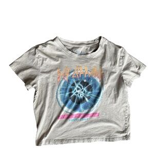 SIGNED def leppard tour 1992 adrenalize t shirt tan size L